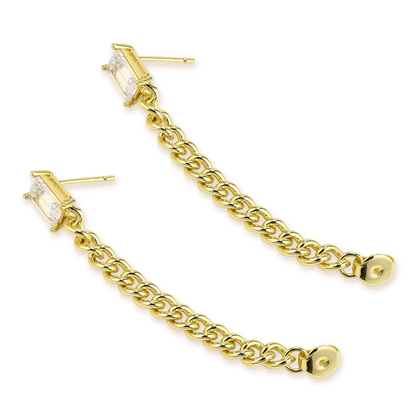 EMERSON – Emerald Cut Rope Loop Earrings