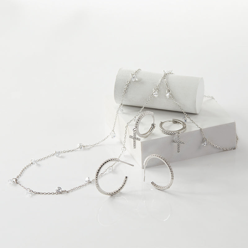 BRANDI - Cross Huggie Earring (SPECIAL)