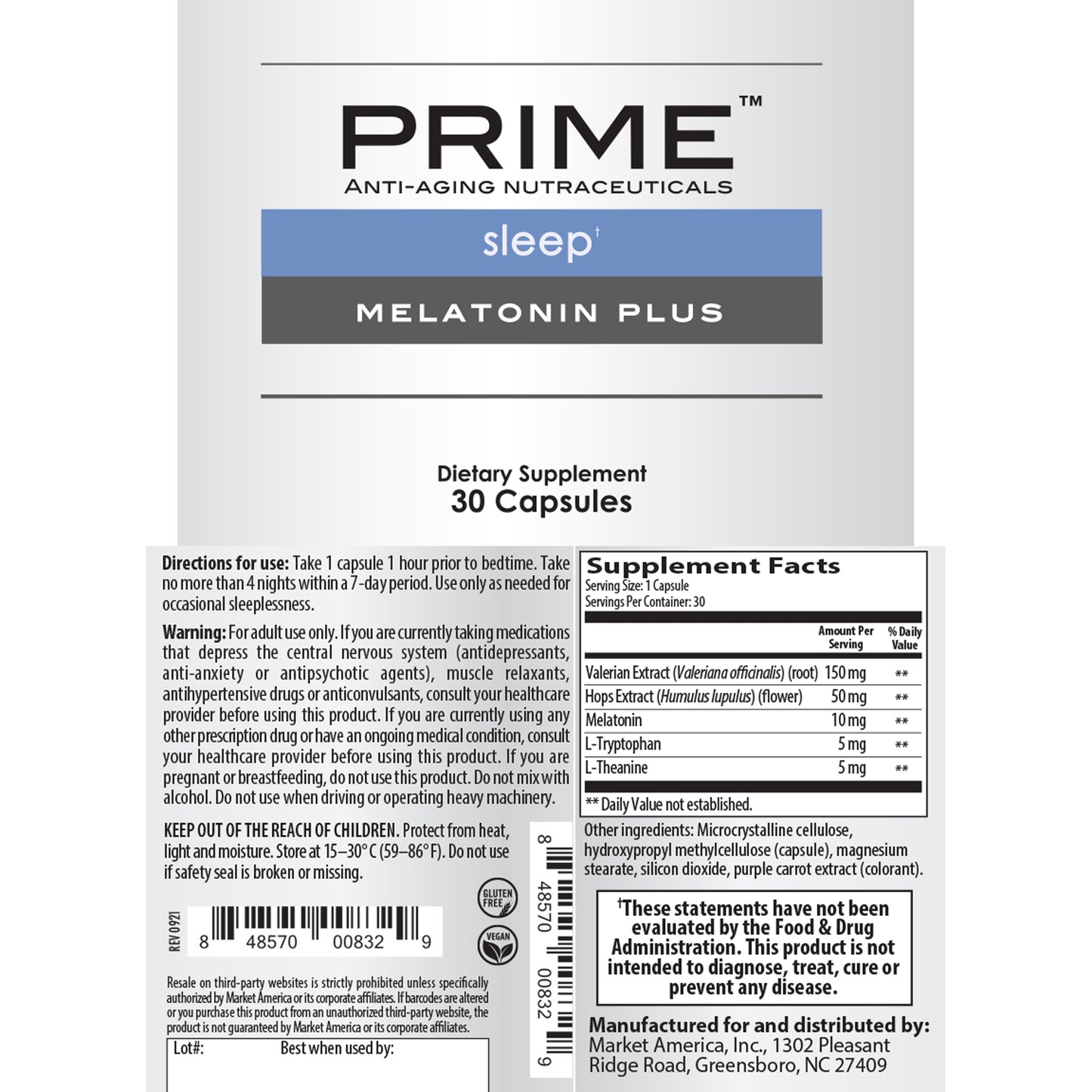 Prime™夜寧膠囊食品