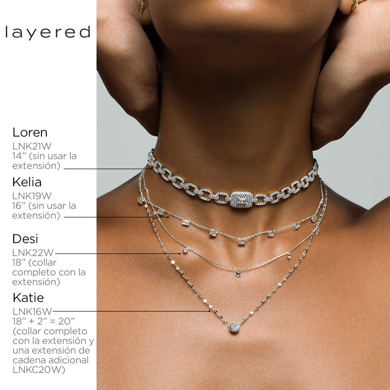 HEIDI - Pave Stick Necklace
