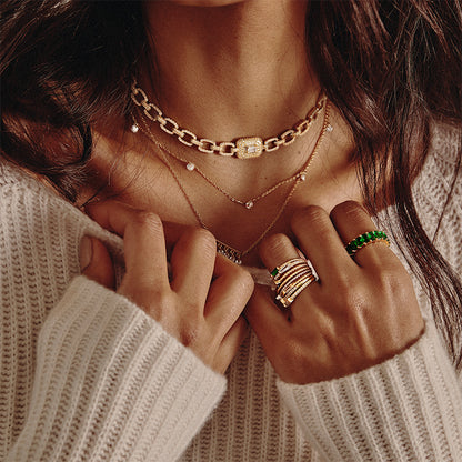 ADRIENNE - Spiraled Baguette Ring
