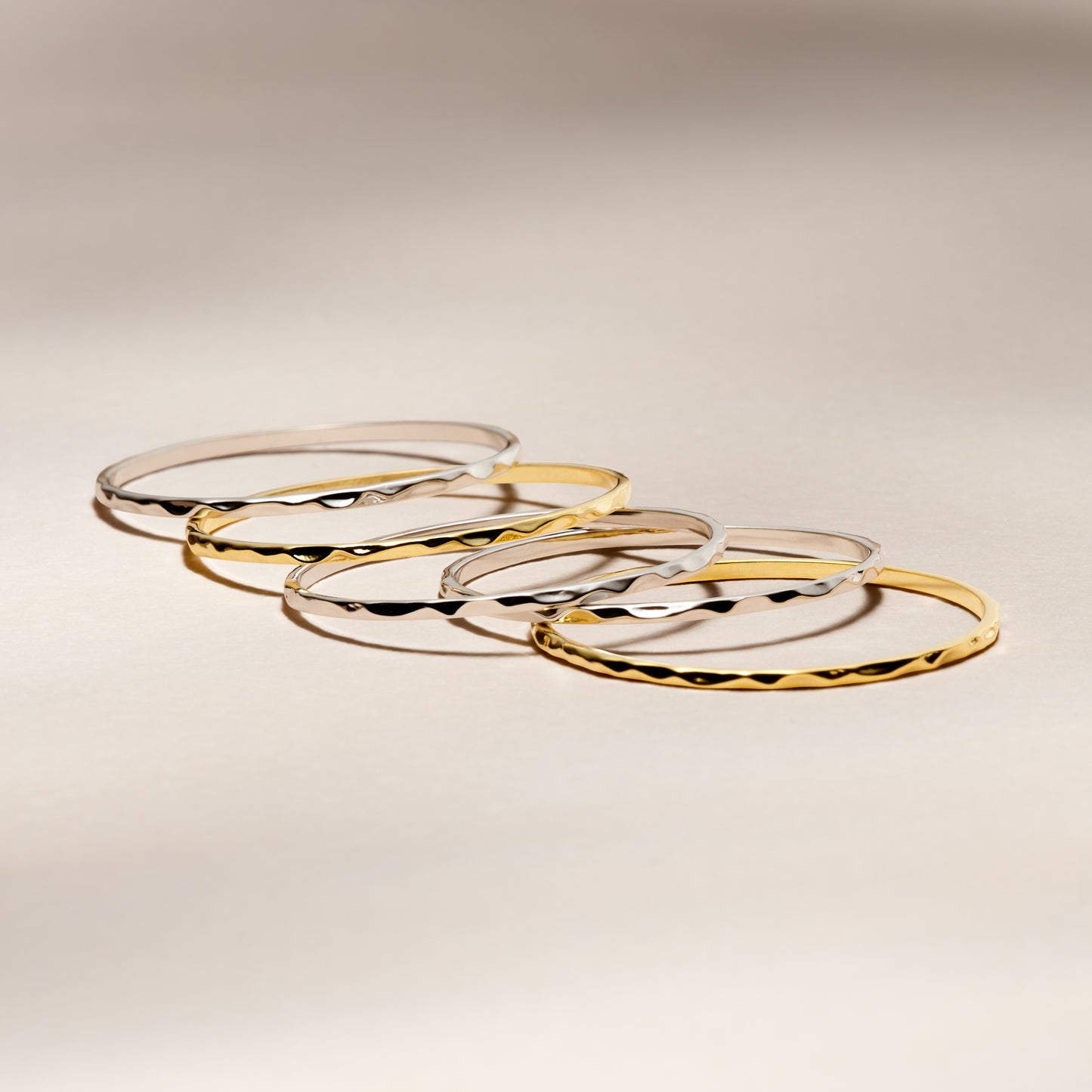 JAMES – Thin Hammered Ring Trio- (SPECIAL)