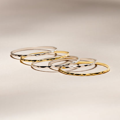 JAMES – Thin Hammered Ring Trio- (SPECIAL)