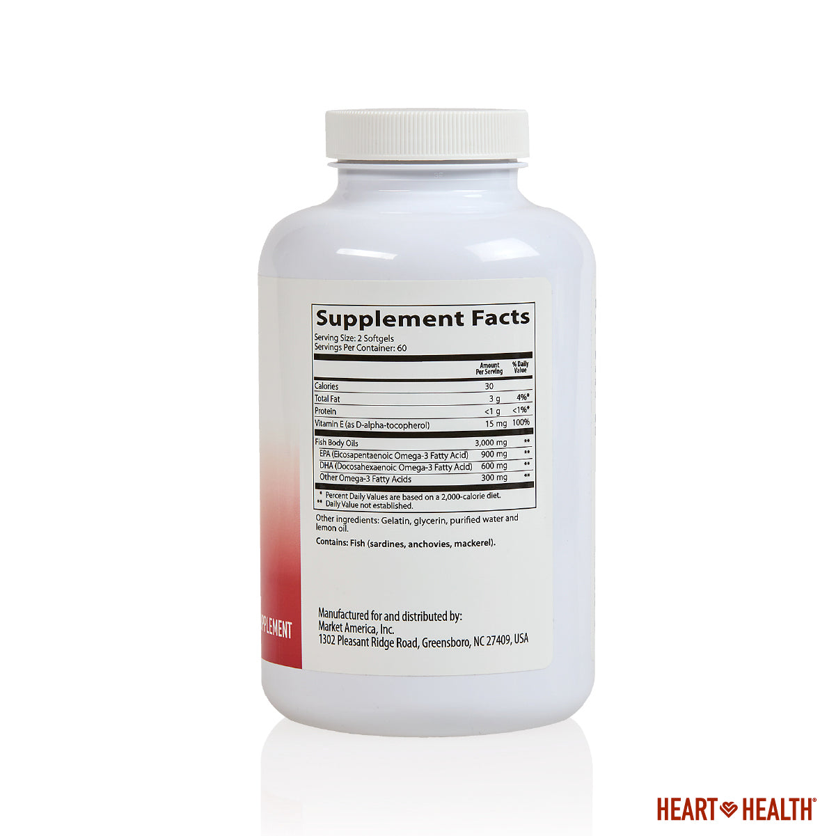 Heart Health Essential Omega III Fish Oil with Vitamin E