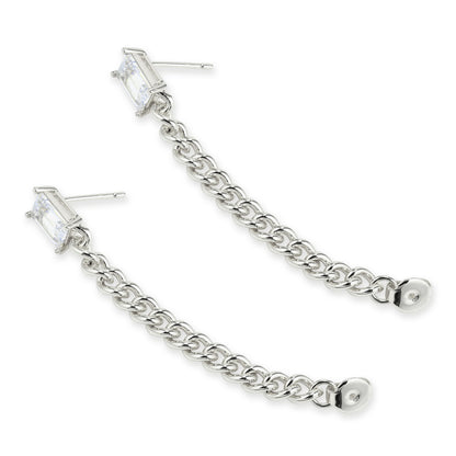 EMERSON – Emerald Cut Rope Loop Earrings
