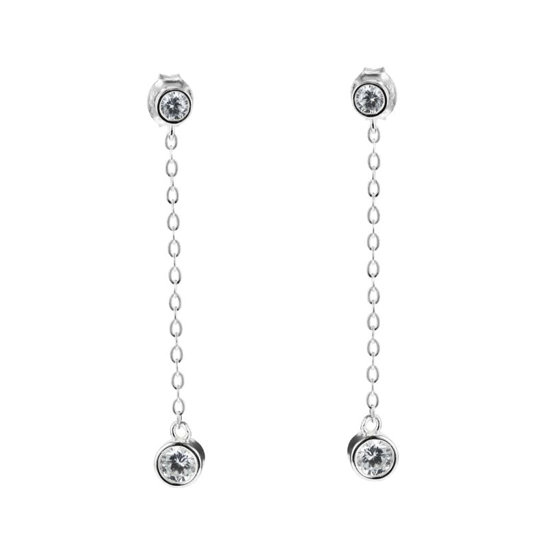 IRIS – Double Stone Drop Earrings