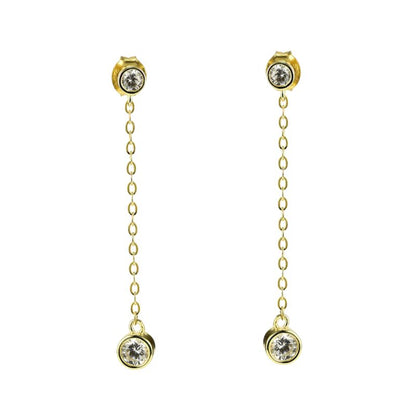 IRIS – Double Stone Drop Earrings