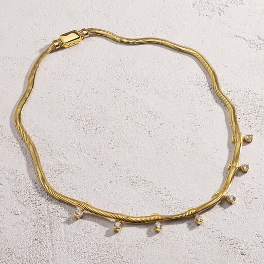 VIVIENNE- Snake Necklace with Pins