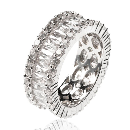 MICHAEL - 混合切割鑽永恆戒指