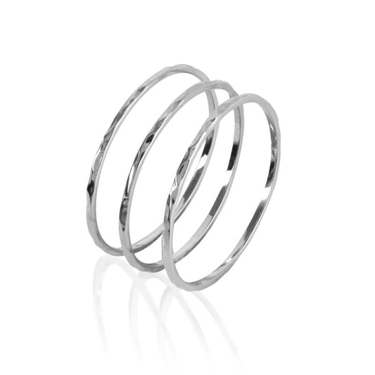 JAMES – Thin Hammered Ring Trio- (SPECIAL)