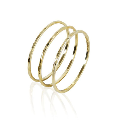 JAMES – Thin Hammered Ring Trio- (SPECIAL)