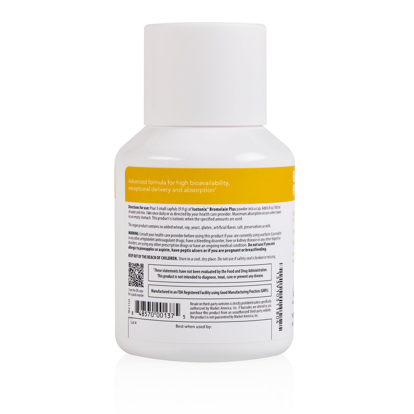 Isotonix® Bromelain Plus鳳梨酵素粉末