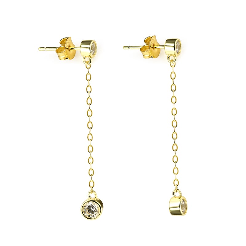 IRIS – Double Stone Drop Earrings