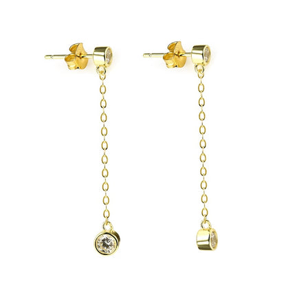 IRIS – Double Stone Drop Earrings