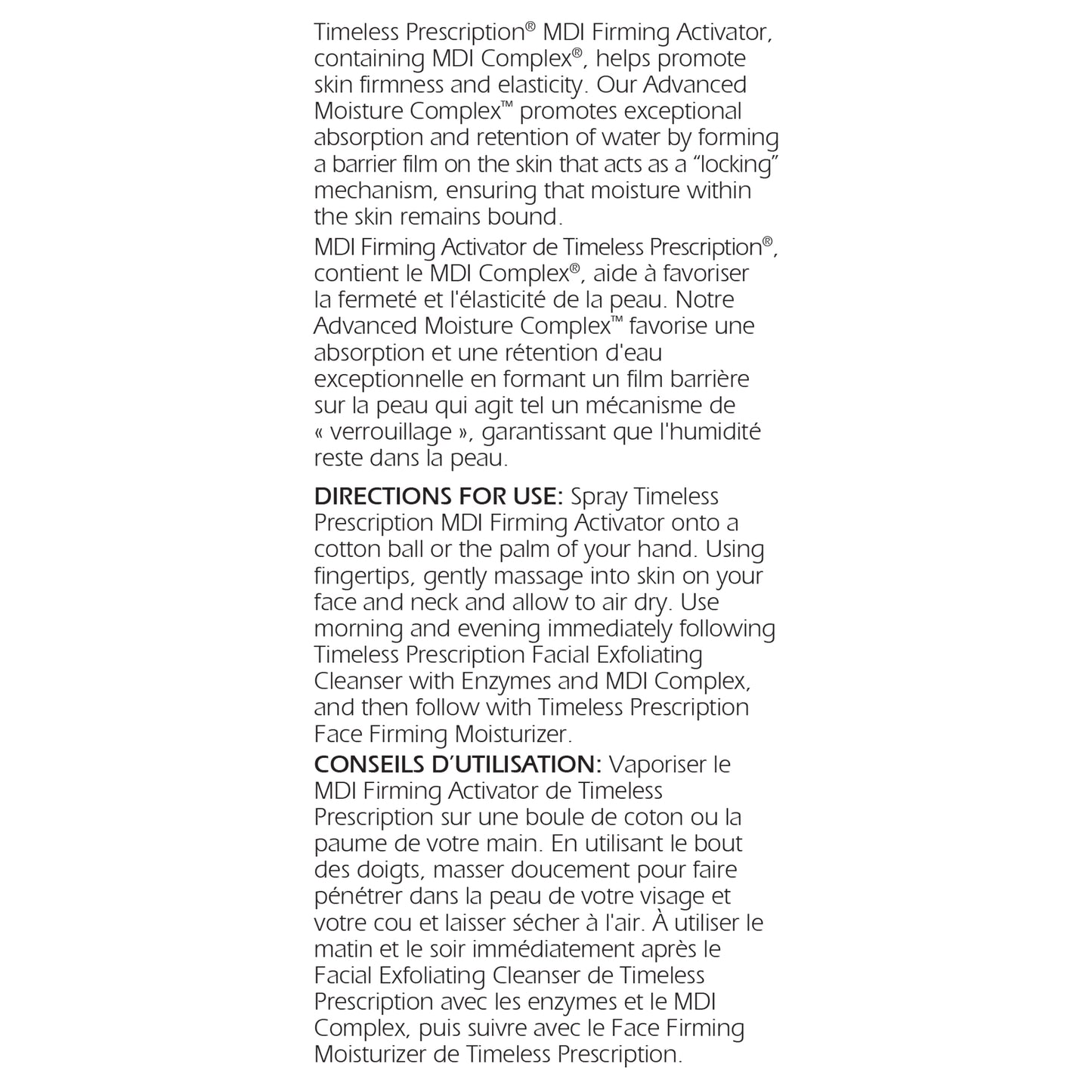 Timeless Prescription® Firming Activator